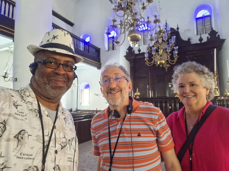 Inside the synagogue